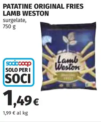 Coop Patatine original fries LAMB WESTON offerta