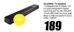 MediaWorld BOSE Soundbar TV Speaker offerta
