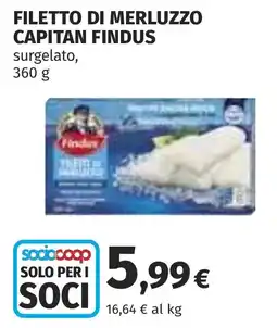 Coop Filetto di merluzzo CAPITAN FINDUS offerta