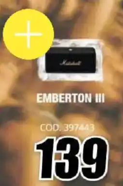 MediaWorld Marshall emberton II offerta
