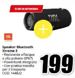 MediaWorld JBL Speaker Bluetooth Xtreme 3 offerta