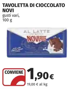 Coop Tavoletta di cioccolato NOVI offerta