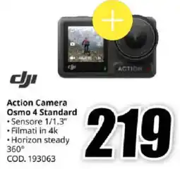 MediaWorld dji Action Camera Osmo 4 Standard offerta