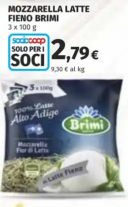 Coop Mozzarella latte fieno BRIMI offerta