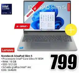 MediaWorld Lenovo Notebook IdeaPad Slim 5 offerta