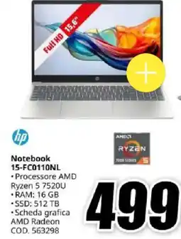 MediaWorld hp Notebook 15-FC0110NL offerta