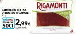 Coop Carpaccio di fesa di bovino RIGAMONTI offerta