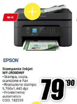 MediaWorld EPSON Stampante Inkjet WF-2930DWF offerta