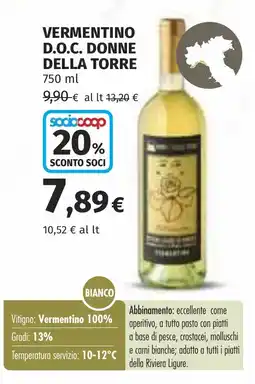 Coop Vermentino d.o.c. DONNE DELLA TORRE offerta