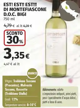 Coop Est! est!! est!!! di montefiascone D.O.C. BIGI offerta
