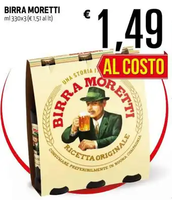Maxi Supermercati Moretti Birra 330ml x 3 offerta