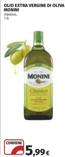 Coop Olio extra vergine di oliva MONINI offerta