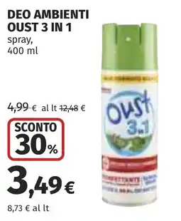 Coop Deo ambienti OUST 3 IN 1 spray offerta