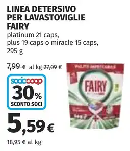 Coop Linea detersivo per lavastoviglie FAIRY offerta