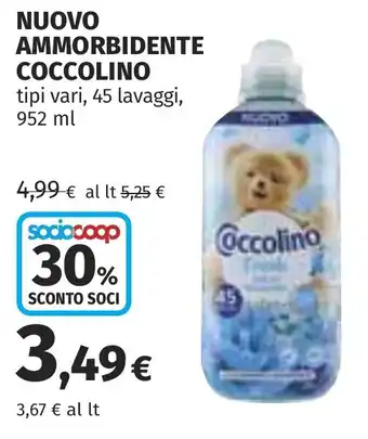 Coop Nuovo ammorbidente COCCOLINO offerta