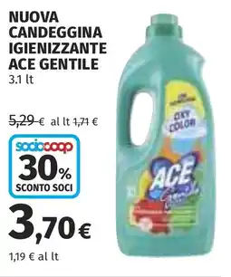 Coop Nuova candeggina igienizzante ACE GENTILE offerta