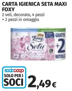Coop Carta igienica seta maxi FOXY offerta