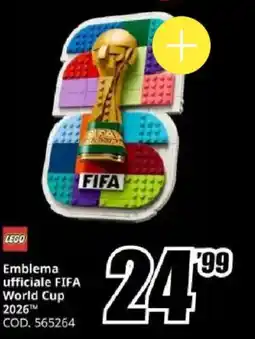 MediaWorld LEGO Emblema ufficiale FIFA World Cup 2026 offerta