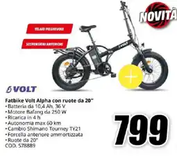 MediaWorld VOLT Fatbike Volt Alpha con ruote da 20" offerta