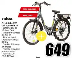 MediaWorld nilox City E-bike X7F con route da 26" offerta