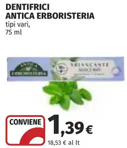 Coop Dentifrici ANTICA ERBORISTERIA offerta