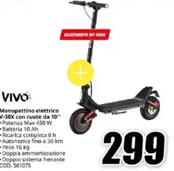 MediaWorld Vivo Monopattino elettrico V-30X con ruote da 10" offerta