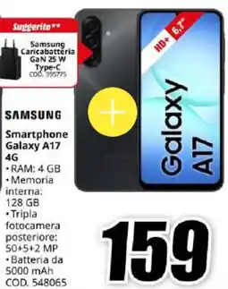 MediaWorld SAMSUNG Smartphone Galaxy A17 4G offerta