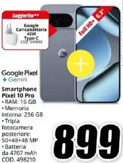 MediaWorld Google Pixel Smartphone Pixel 10 Pro offerta