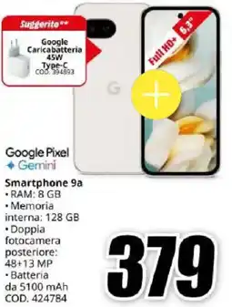 MediaWorld Google Smartphone 9a offerta