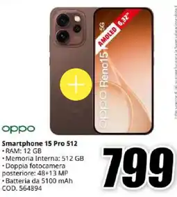 MediaWorld oppo Smartphone 15 Pro 512 offerta