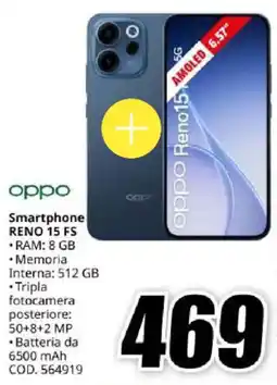 MediaWorld oppo Smartphone Reno 15 FS offerta