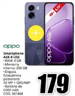 MediaWorld oppo Smartphone A6K 4+256 offerta