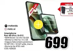 MediaWorld motorola Smartphone Razr 60 Ultra 16+512 offerta