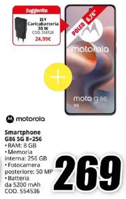 MediaWorld motorola Smartphone G86 5G 8+256 offerta