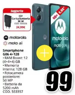 MediaWorld motorola Smartphone G06 4+128 offerta