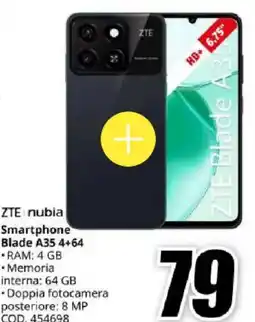 MediaWorld ZTE nubia Smartphone Blade A35 4+64 offerta