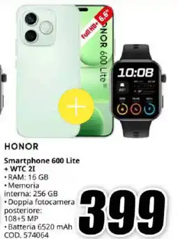 MediaWorld HONOR Smartphone 600 Lite + WTC 21 offerta