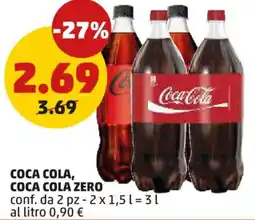 PENNY COCA COLA, COCA COLA ZERO offerta