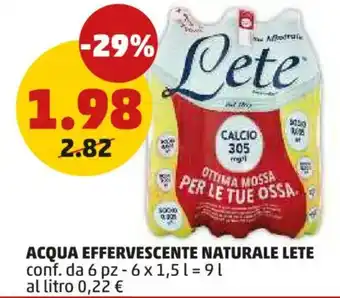 Acqua effervescente naturale LETE