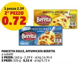 PENNY Pancetta dolce, affumicata BERETTA offerta