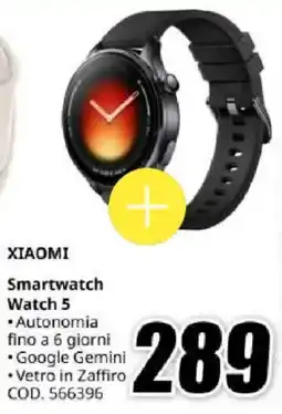 MediaWorld Xiaomi Smartwatch Watch 5 offerta