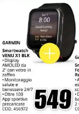 MediaWorld Garmin smartwatch venu X1 BLK offerta