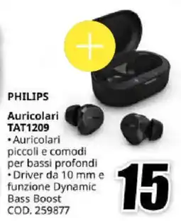 MediaWorld PHILIPS Auricolari TAT1209 offerta