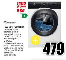 MediaWorld Electrolux Lavatrice EW6FZU29 offerta