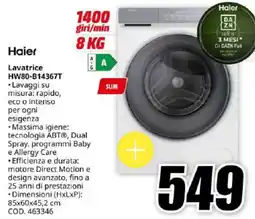 MediaWorld Haier Lavatrice HW80-B14367T offerta