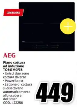 MediaWorld AEG Piano cottura ad induzione TO64IMOFIB offerta