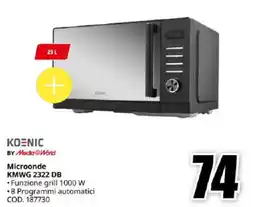 MediaWorld KOENIC Microonde KMWG 2322 DB offerta