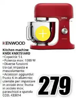 MediaWorld KENWOOD Kitchen machine KMIX KMX751ARD offerta