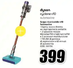 MediaWorld dyson cyclone v10 submarine offerta