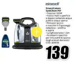 MediaWorld Bisell Smacchiatore SpotClean PET offerta